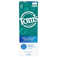 Tom's of Maine Rapid Relief Sensitive Fluoride-Free Natural Toothpaste Fresh Mint