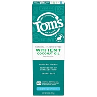 Tom's of Maine Whiten + Coconut Oil Fluoride Free Toothpaste Gentle Mint