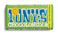 Tony's Chocolonely Dark Chocolate Bar Almond Sea Salt