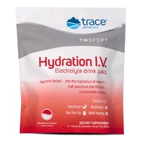 Trace Minerals Research Hydration I.V. Electrolyte Drink Paks Strawberry Coconut