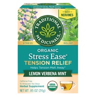 Traditional Medicinals Organic Stress Ease Herbal Tea Lemon Verbena Mint