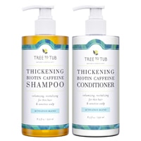 Tree to Tub Strengthening & Volumizing Caffeine and Biotin Shampoo and Conditioner Set