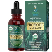 Tropical Oasis Liquid Drops Maximum Strength Probiotic 15 Strains