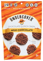 Undercover Snacks Chocolate Quinoa Crisps Gluten Free Non GMO Milk Chocolate