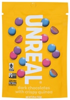 Unreal Crispy Quinoa Gems Candy Vegan Gluten Free Dark Chocolate