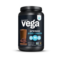 Vega Performance Protein + Creatine - Vegan Plant Protein Powder Creamy Chocolate