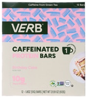 Verb Energy Caffeinated Protein Bar Birthday Cake