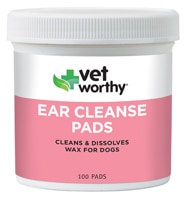 Vet Worthy Dog Ear Cleanse Pads Cleans & Disolves Ear Wax
