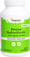 Vitacost Betaine Hydrochloride