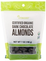 Vitacost Certified Organic Dark Chocolate Almonds Non-GMO Kosher