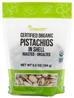 Vitacost Certified Organic Pistachios in Shell Roasted - Unsalted Non-GMO Kosher