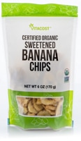 Vitacost Certified Organic Sweetened Banana Chips Non-GMO Kosher