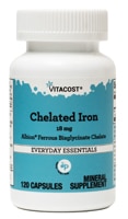 Vitacost Chelated Iron - Albion® Ferrous Bisglycinate Chelate