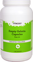 Vitacost Empty Gelatin Capsules Size ''00''