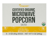 Vitacost Organic Microwave Popcorn Salted 3