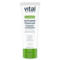 Vital Nutrients Hyperbiotics Activated Charcoal Probiotic Toothpaste - Healthy Mouth Flora Spearmint