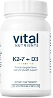 Vital Nutrients Vitamin D3 + K2 Bone & Artery Health Support