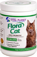Vital Planet Cat Flora Daily Probiotic Powder 20 Billion Cultures 30 Scoops