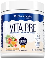 Vitauthority Vita Pre Pre-Workout Hydration with Metabolism Support 30 Servings Paradise Punch