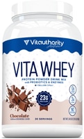 Vitauthority Whey Protein Powder Drink Mix With Probiotics & Enzymes Chocolate