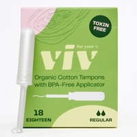 Viv For Your V Toxin Free Organic Cotton Tampons With BPA-Free Applicator Regular