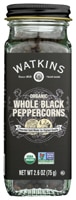 Watkins Organic Whole Black Peppercorns