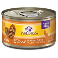 Wellness Canned Cat Food Grain Free Sliced Chicken