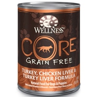 Wellness Core Canned Dog Food Grain Free Turkey Chicken Liver & Turkey Liver