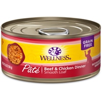 Wellness Wet Cat Food Grain Free Pate Beef and Chicken