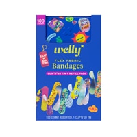 Welly Clip N' Go Bandage Tin & Refill Pack