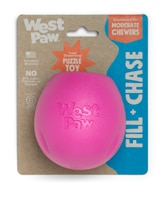 West Paw Dog Puzzle Treat Toy Rumbl Small Hot Pink