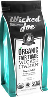 Wicked Joe Organic Ground Coffee Dark Roast Wicked Italian