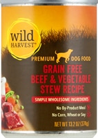 Wild Harvest Grain Free Beef & Vegetable Stew Recipe Wet Dog Food Beef Stew