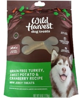 Wild Harvest Grain Free Turkey, Sweet Potato & Cranberry Recipe Mini Jerky Dog Treats