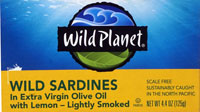 Wild Planet Wild Sardines in Extra Virgin Olive Oil with Lemon- Lightly Smoked