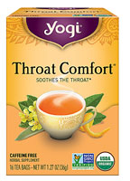 Yogi Tea Organic Throat Comfort Caffeine Free Herbal