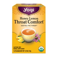 Yogi Tea Organic Throat Comfort Caffeine Free Honey Lemon