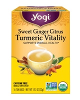 Yogi Tea Turmeric Vitality Organic Caffeine Free Sweet Ginger Citrus