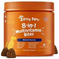 Zesty Paws 8-in-1 Multivitamin Bites Supplement for Dogs Peanut Butter