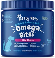 Zesty Paws Dog Senior Advanced Omega Bites Skin Health Supplement Chicken
