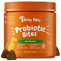 Zesty Paws Probiotic Bites Gut Flora & Digestive Supplement for Dogs Chicken