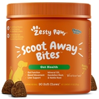 Zesty Paws Scoot Away Digestive & Gut Health Supplement for Dogs Chicken