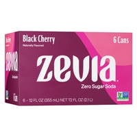 Zevia Non-GMO Zero Calorie Soda Black Cherry