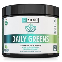 Zhou Organic Daily Greens Superfood Powder Green Apple