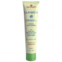 Zion Health ClayBrite Mineral Toothpaste Original Fluoride Free Mint