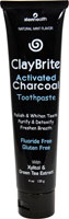 Zion Health Claybrite Activated Charcoal Toothpaste Natural Mint