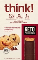 think! Keto Protein Bars Chocolate Peanut Butter Cookie Dough