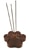 Gonesh Incense Burner Paw Print - Brown