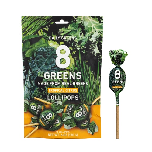 8Greens Daily Greens Lollipops Tropical Citrus