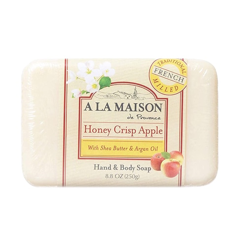 A La Maison French Milled Hand & Body Bar Soap Honey Crisp Apple